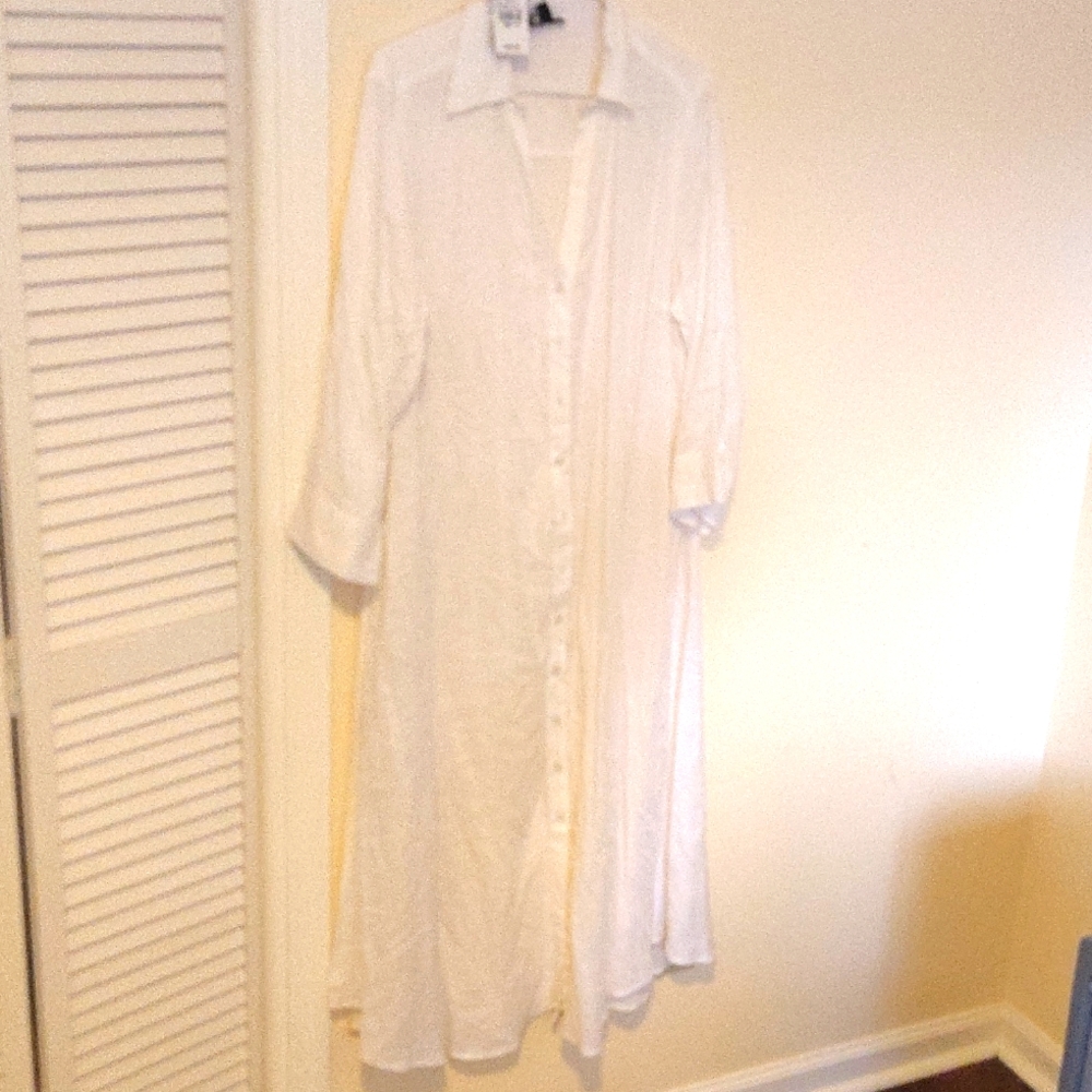 Ashley Stewart long sleeve shirt dress size 14/16